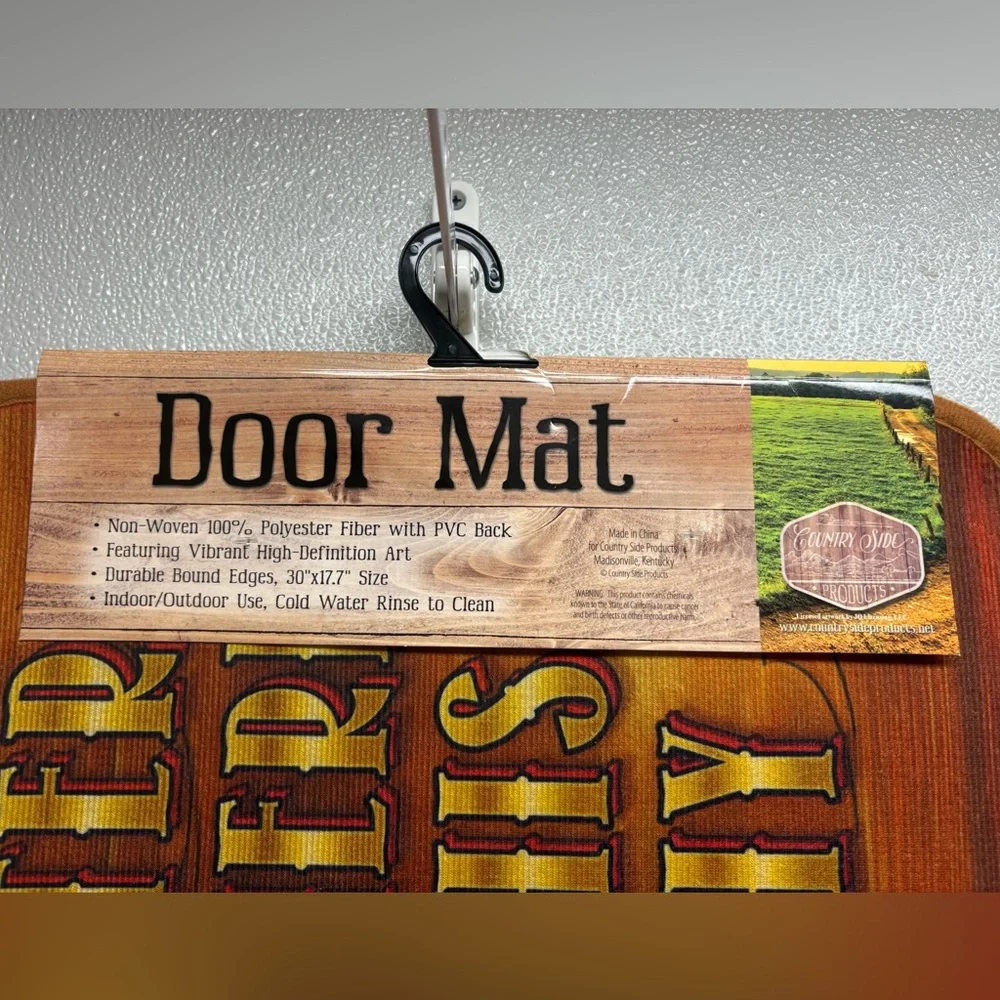 Whitetail Buck Deer Door Mat. 17.7”x30” Rug, Hunter Trophy Indoor/Outdoor Rug.